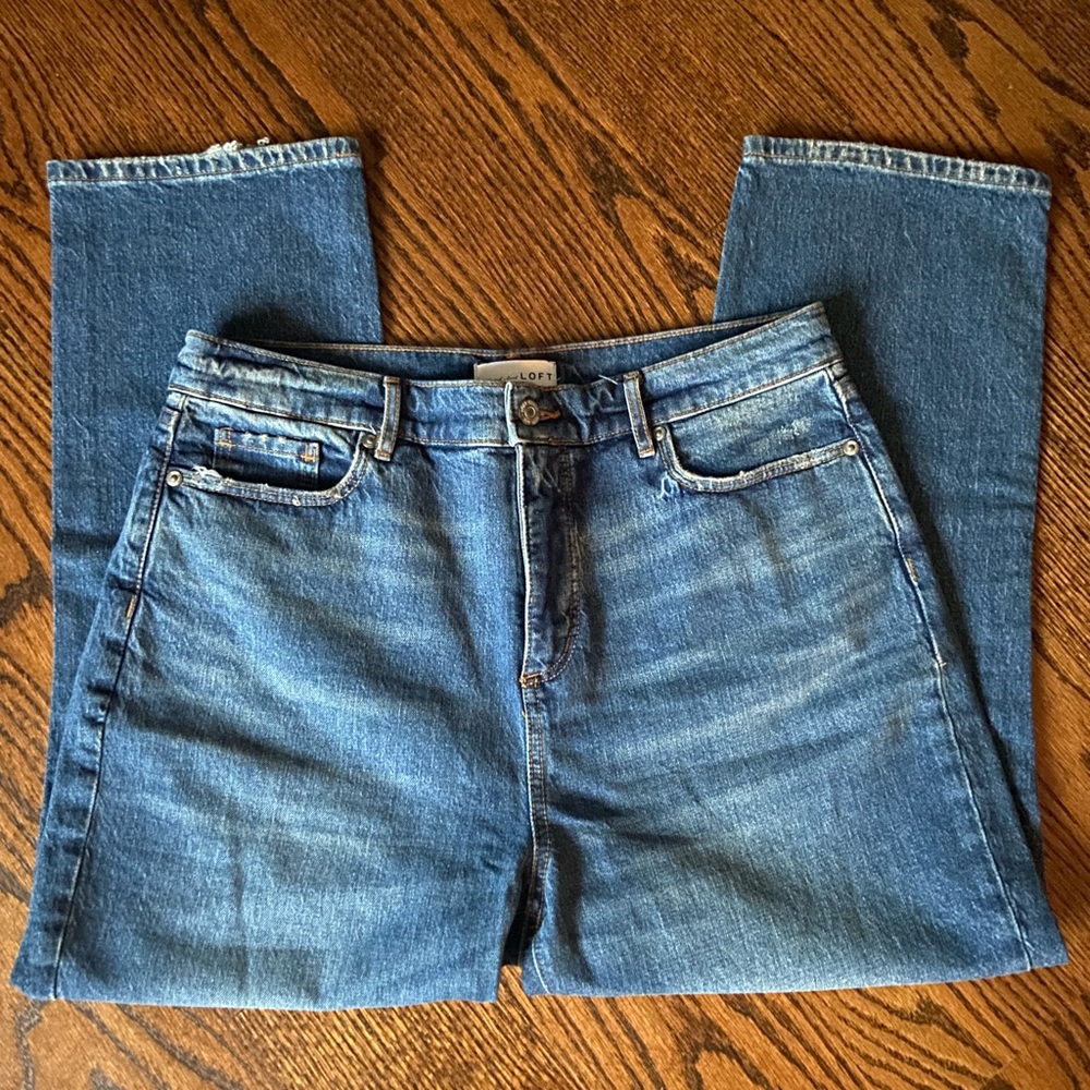 LOFT The Straight Crop Jean